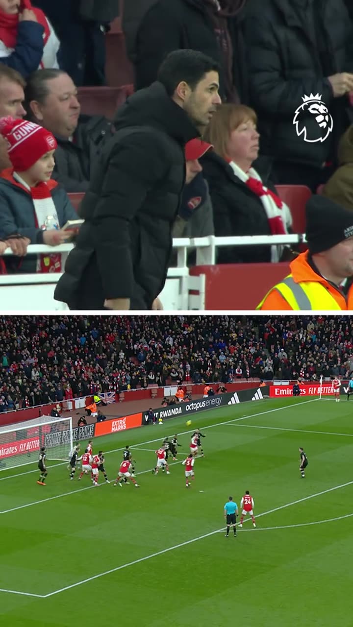 Mikel Arteta on the touch line. · @Asher Namanya on CashChat