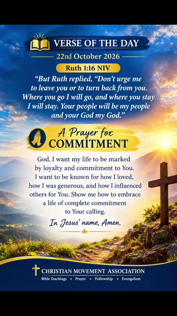 Joshua 1:9 NIV‬ Have I not commanded you? Be strong and c... · @CHRISTIAN MOVEMENT ASSOCIATION on CashChat