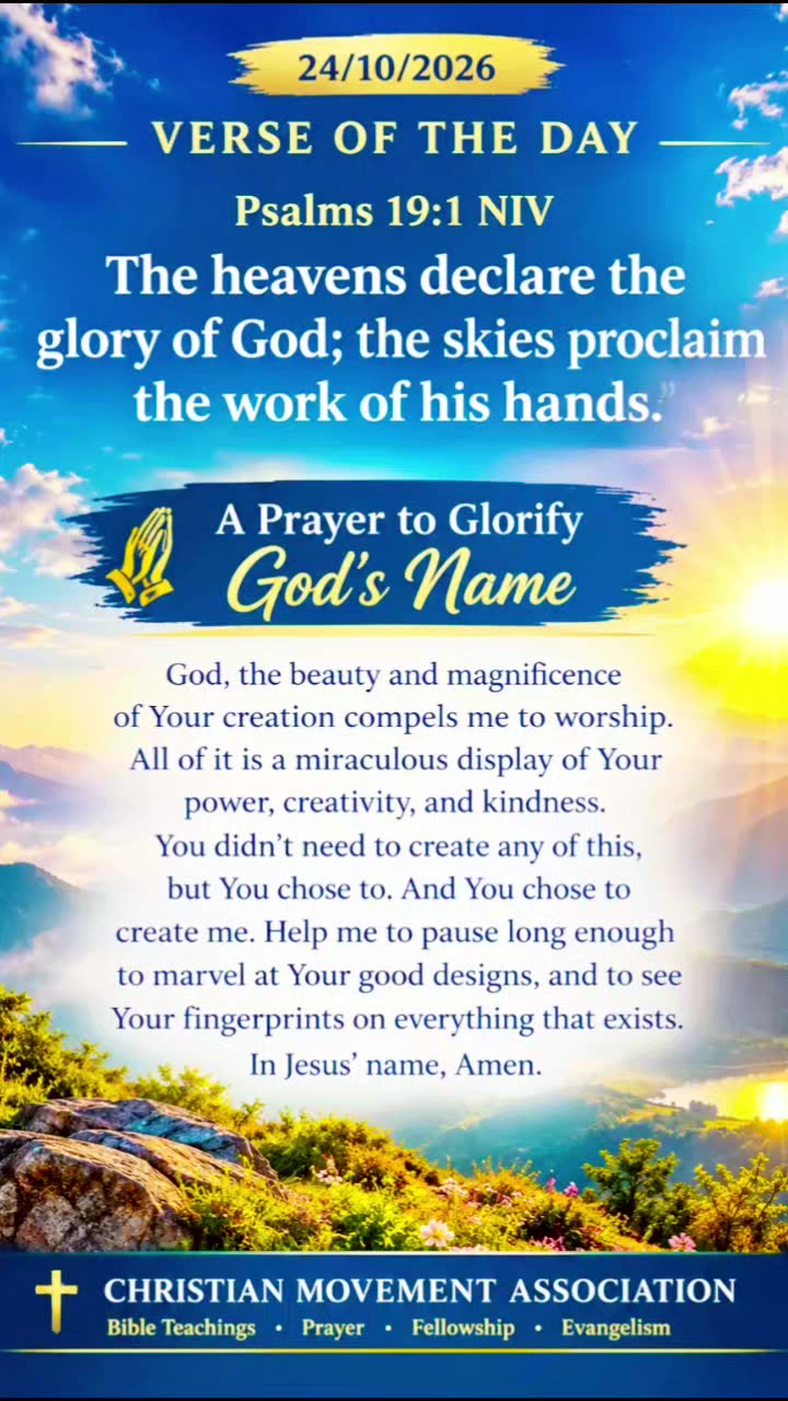 God of wonders, Get daily Bible Verses prayers through ou... · @CHRISTIAN MOVEMENT ASSOCIATION on CashChat