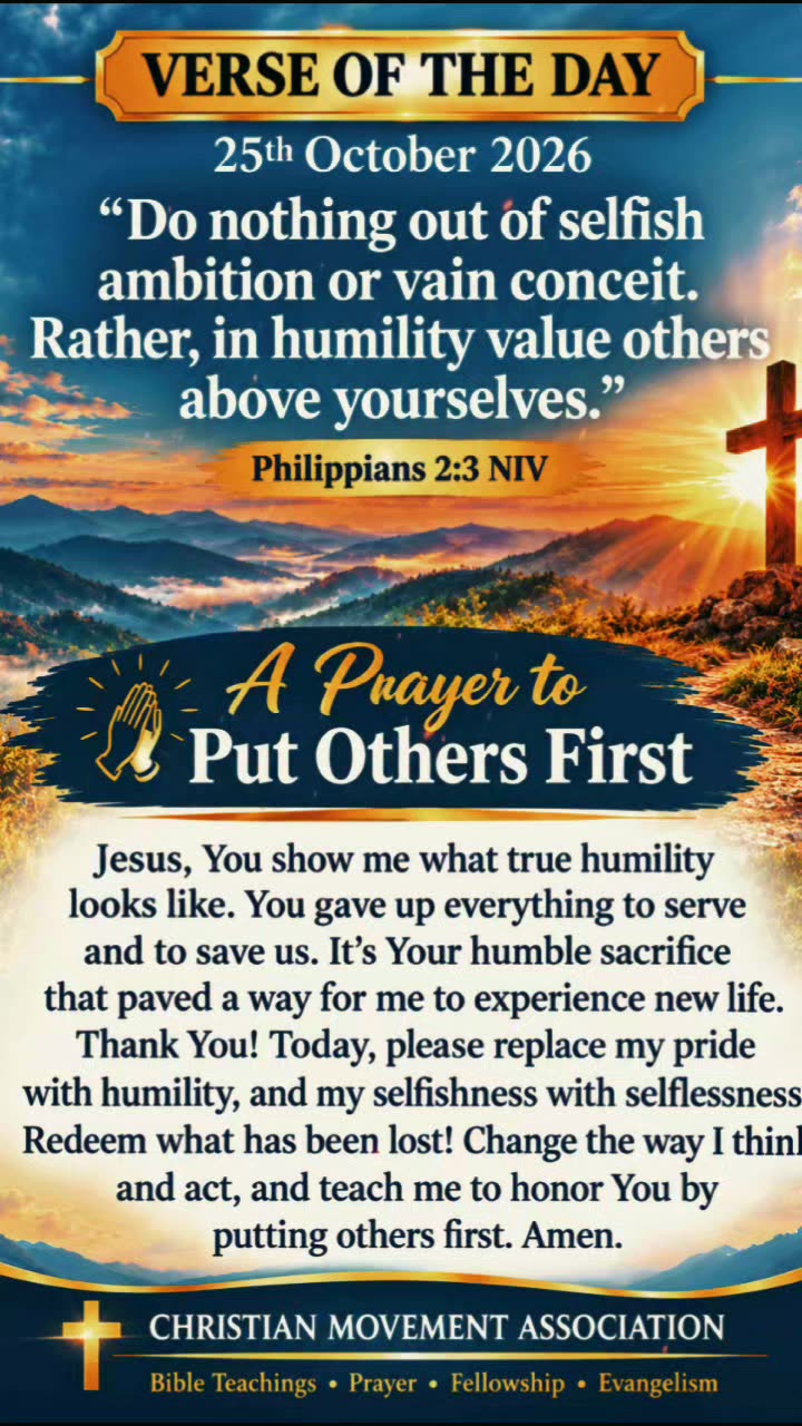 A Prayer to Put Others First Jesus, You show me what true... · @CHRISTIAN MOVEMENT ASSOCIATION on CashChat